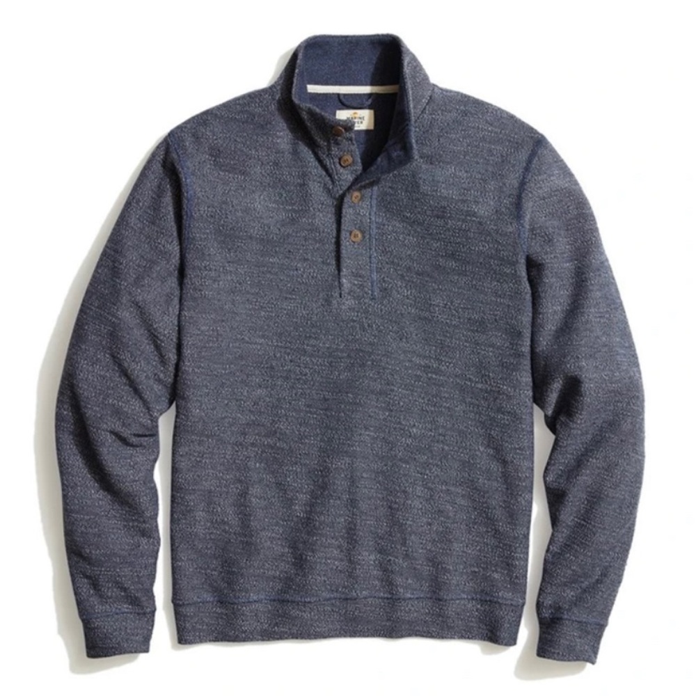 Marine Layer Clayton Pullover - Dark Denim Size M